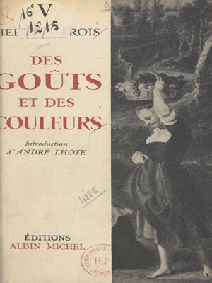 cover image of Des goûts et des couleurs